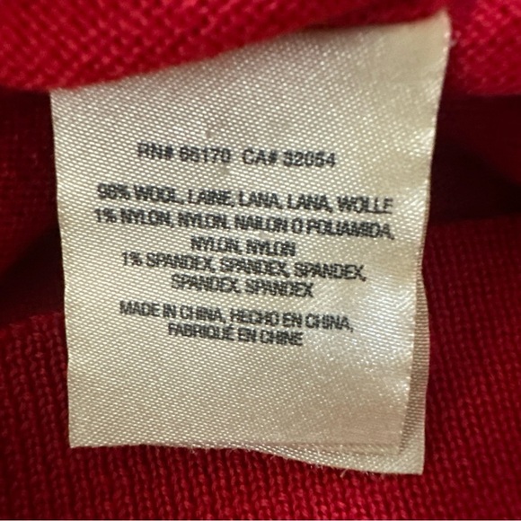 Anthropologie Moth Small Pullover Wool Blend Sweater Top Lightweight Soft Red - Picture 12 of 14